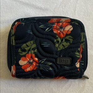 Lug Quilted Wallet Navy blue